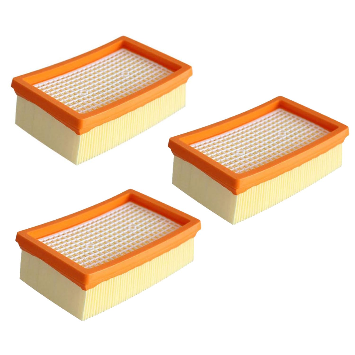 3er-pack Premium-ersatzfilter Für Kärcher Nass- Und Trockensauger Wd4, Wd5, Wd6, Mv4, Mv5 Und Mv6 Teilenummer: 2.863-005.0. Flacher Faltenfilter.