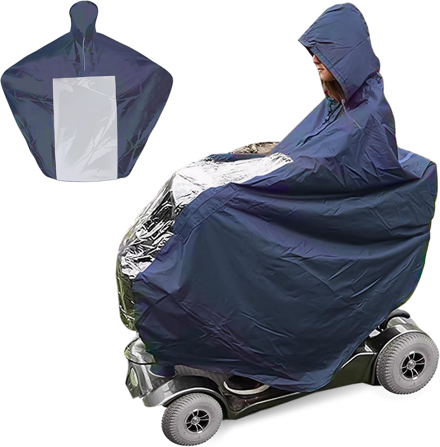 Regencape Für Elektrofahrzeuge: 165 X 110 X 175 Cm, Regenschutz Für Rollstühle, Elektromobile, Universeller Wasserdichter Regencape