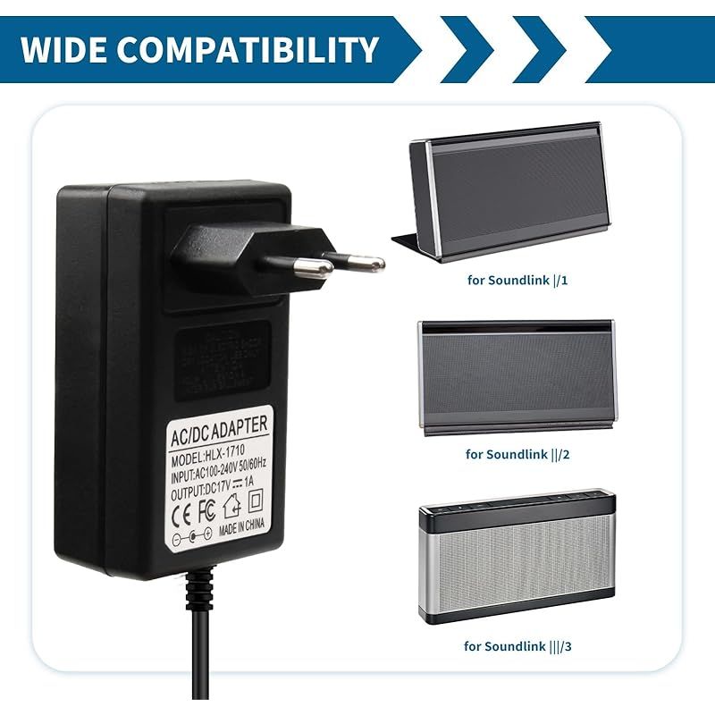 17v 1a Netzteil/ladegerät Für Bose Soundlink I, Ii, Iii / 1, 2, 3, Ac-adapter-netzteil Für Bluetooth-mobillautsprecher Als Ersatzteil Für Lautsprecher 369946-1300 306386-101 404600 414255