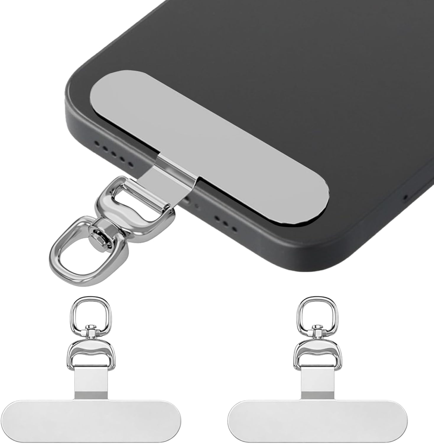 2er-set Universelle Handyhalterungen – 360° Drehbar – Universalhalterung Für Die Meisten Smartphones – Ersatz Für Handygurte – Silber