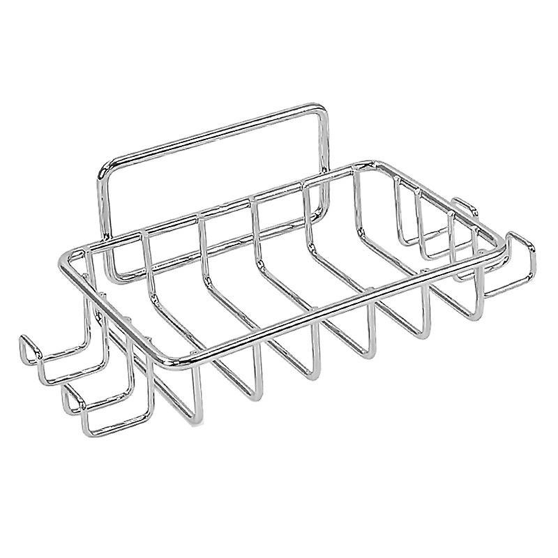 Wandmontierte Seifenablage Für Die Dusche Mit 4 Haken, Selbstklebender Seifenhalter Aus Edelstahl Für Das Badezimmer, Silberfarben