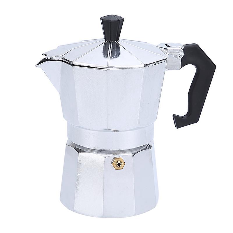 Klassische Espressokanne Für Den Herd, Moka-kanne Für Italienischen Und Kubanischen Kaffee, Greca Kaffeemaschine, 6 Tassen, 300 Ml, Silber