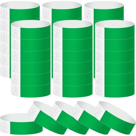 Packung Mit 200 Papierarmbändern, Event-identifikationsarmband, Wasserfestes Klebearmband Für Festivals, Partys, Veranstaltungen, Reisen (grün)