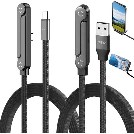 Unsichtbares 2-in-1-ladegerät Für Smartphones, Tablets Und Laptops (a-c+cc) Mit 240 W Leistung, 1,5 M Langem Typ-c-ladekabel Mit Seitlichem Anschluss Und Integrierter Handyhalterung.