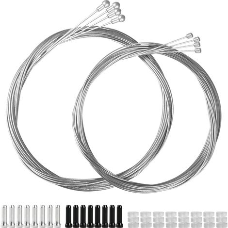 Fahrradbremszugset Für Shimano Und Sram, Universelles Schaltzugset, Bremszughüllen, Universalset Mit 16 Endkappen Und 8 Isolierenden Klemmen, Ersatzteile Für Mountainbikes Und Rennräder