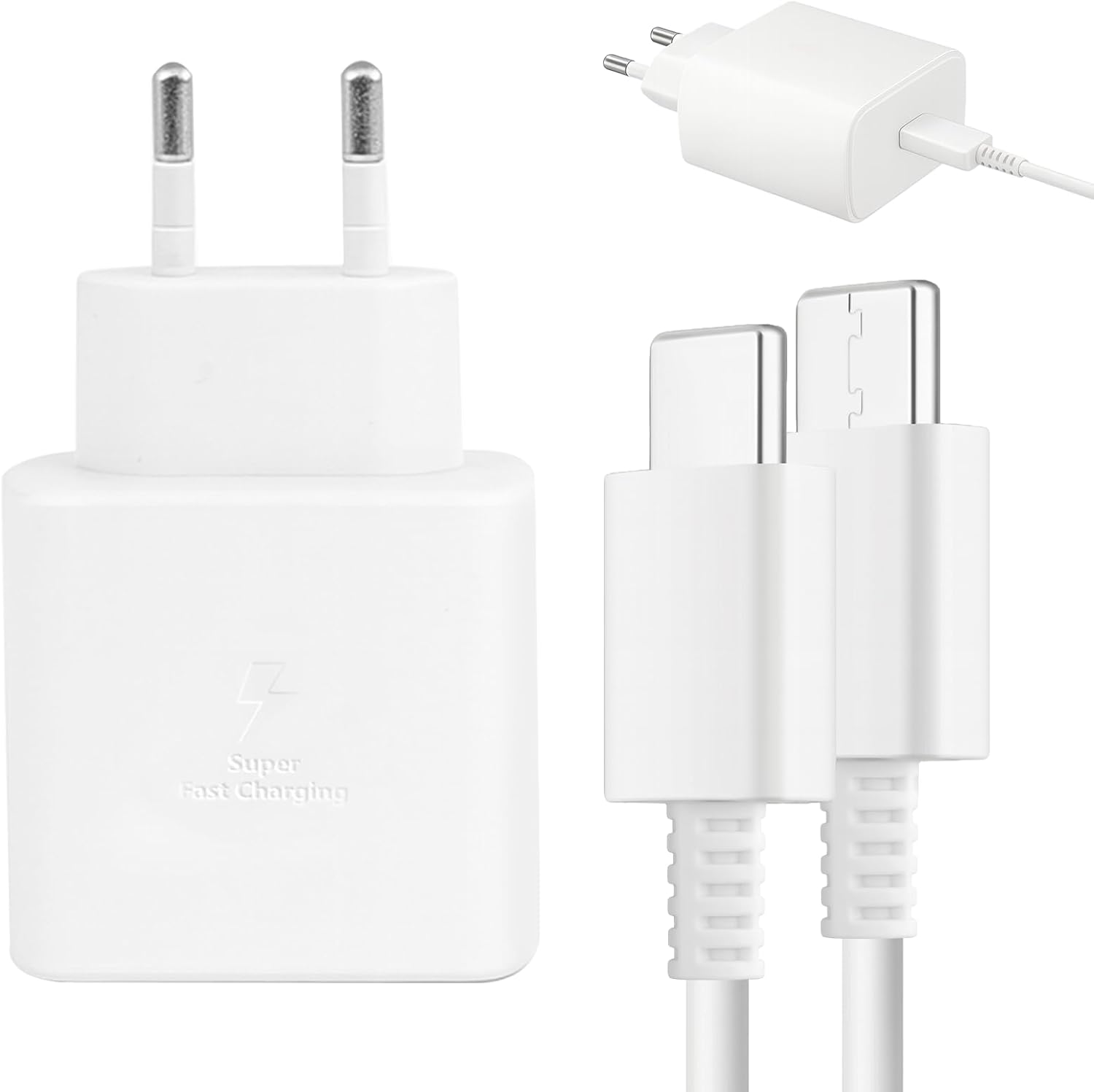 45-w-ladegerät Für Samsung Mit 1 M Kabel, Schnellladefunktion Für Samsung Galaxy S24 Ultra/s23 Ultra/s22/s21/s20/s9/note 20/10/9/8/a73/a54/a53/a52/a34, Fold5, Flip5, Fold4, Tab S8 Ultra
