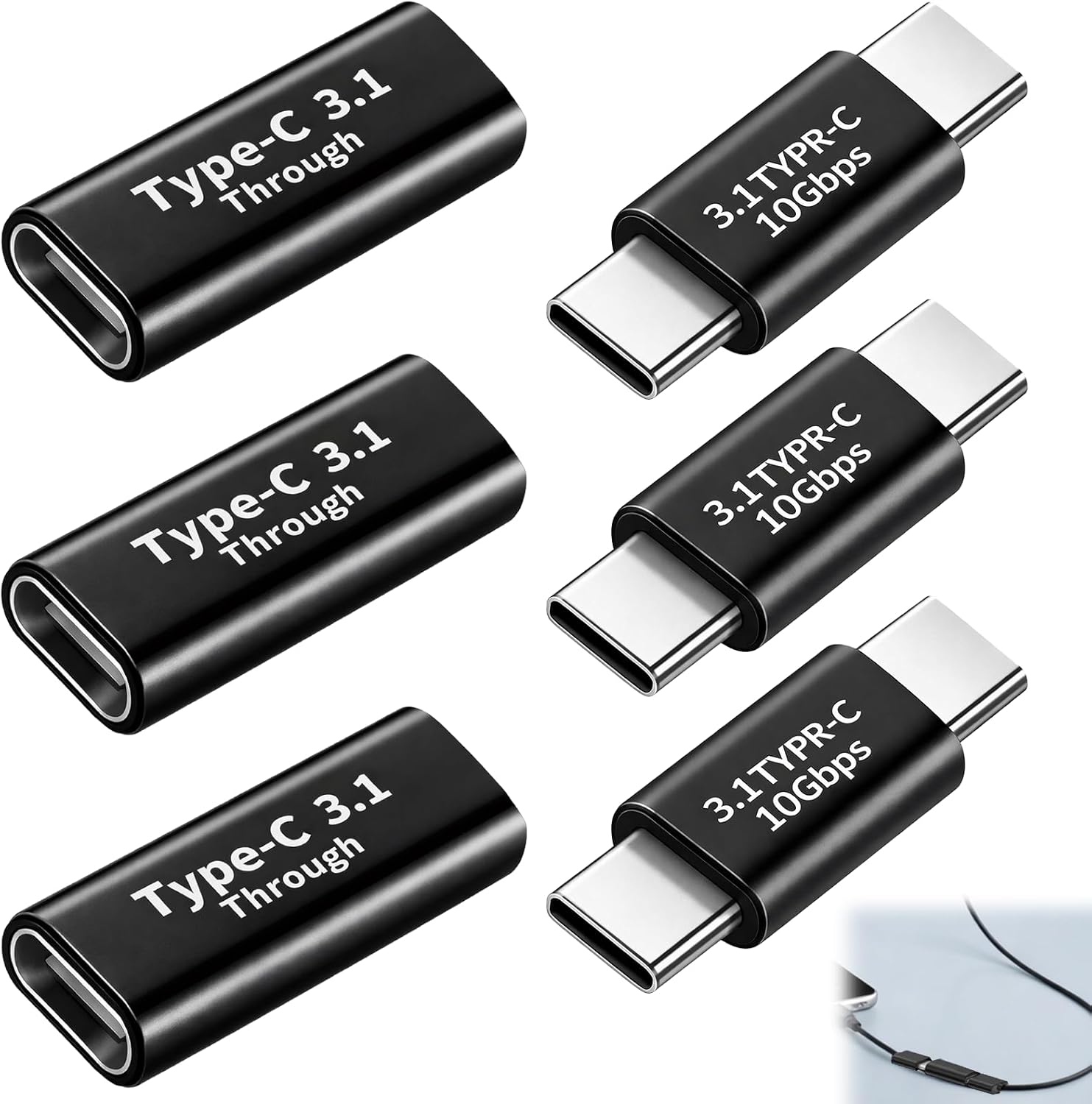 6er-pack Lightning-auf-usb-c-adapter, Usb-c-kopplungsadapter, Konverter Für Schnelle Datenübertragung Und Aufladung, Kompatibel Mit Iphone Und Ipad