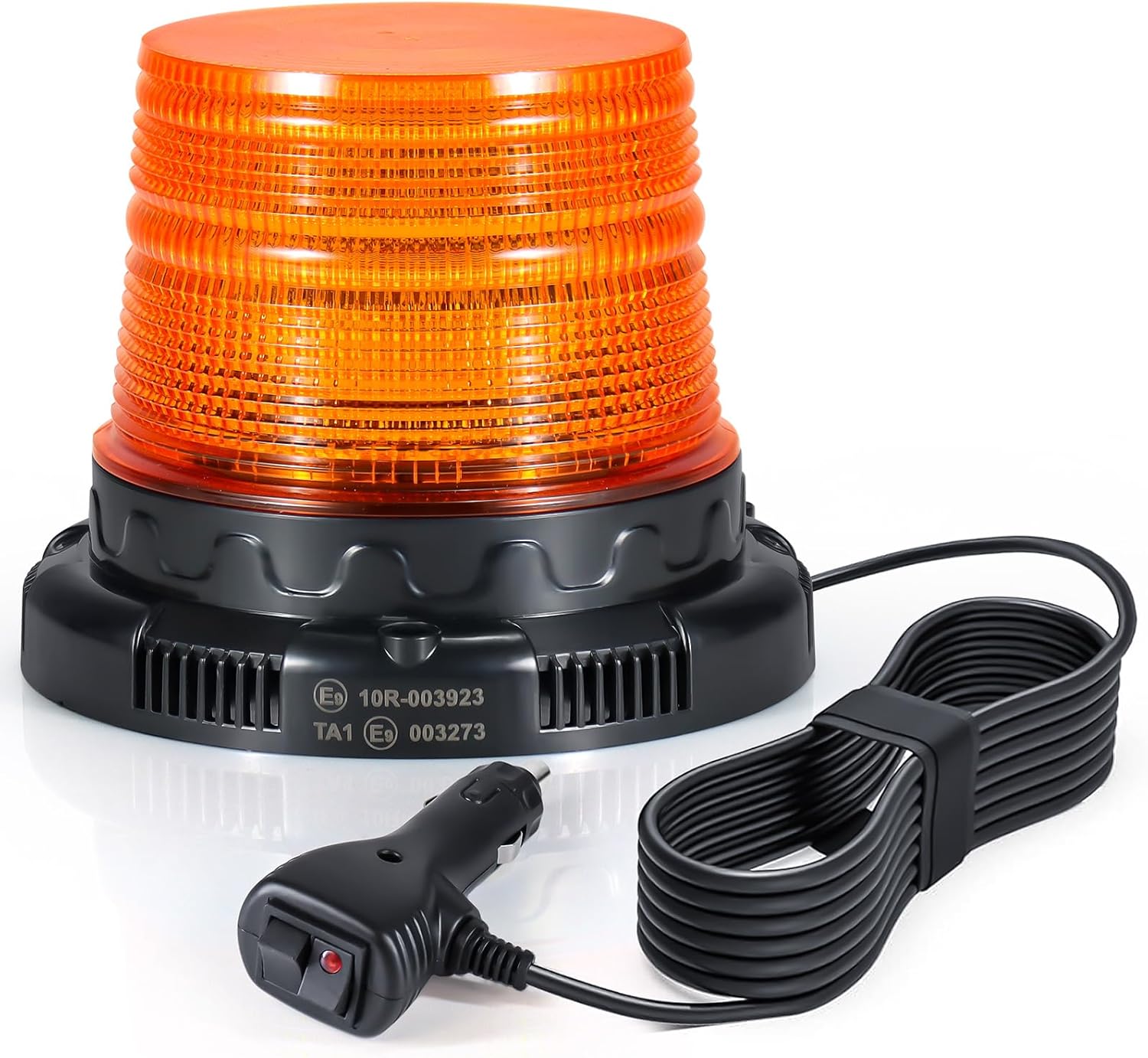 12v/24v Gelbe Led-rundumleuchte Mit Sprachalarmfunktion, Warnlicht, 3 Meter Kabel Und Doppelschalter Für Lkw, Traktor, Suv, Golfwagen, Einsatzfahrzeuge