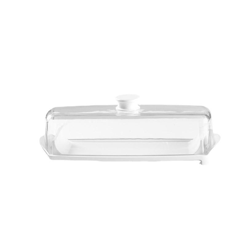 Butter Hub Butterdose Mit Deckel, Butterbehälter Für Die Arbeitsplatte, Praktischer Dosierer, Kleckerfreier Deckel, Spülmaschinenfest (grau + Transparent)