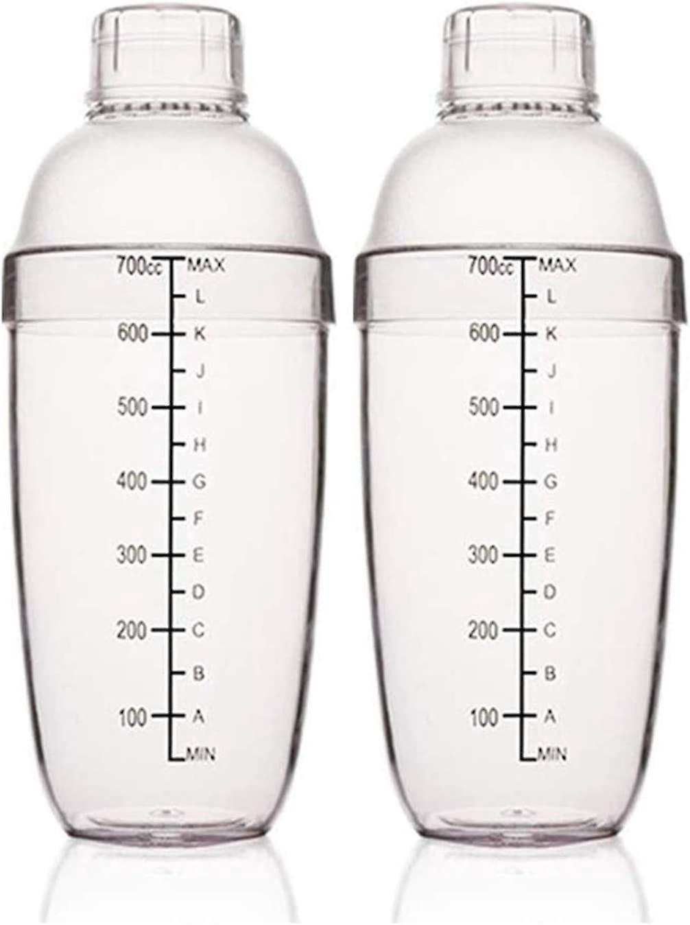 2-teiliges Cocktailshaker-set Aus Kunststoff, Getränkemixer, Handlicher Cocktailshaker Mit Flocken, Barwerkzeug, Transparenter Handlicher Getränkemixer, Tee-cocktailshaker Mit Flocken
