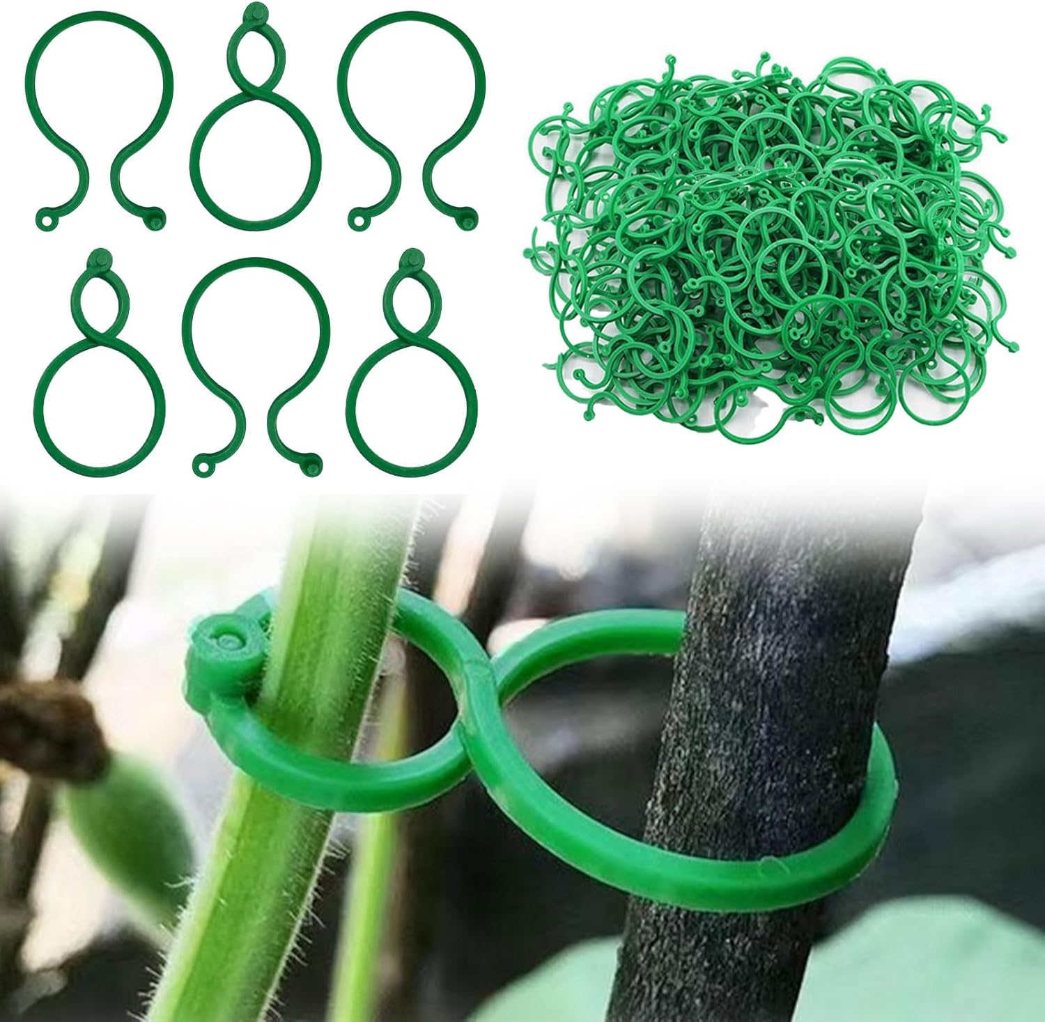 300 Wiederverwendbare Pflanzenstützclips, Tomatenclips, Für Kletterpflanzen Und Pflanzenbefestigung, Tomatenclips Für Garten, Weinreben, Gemüse, Kletterpflanzen