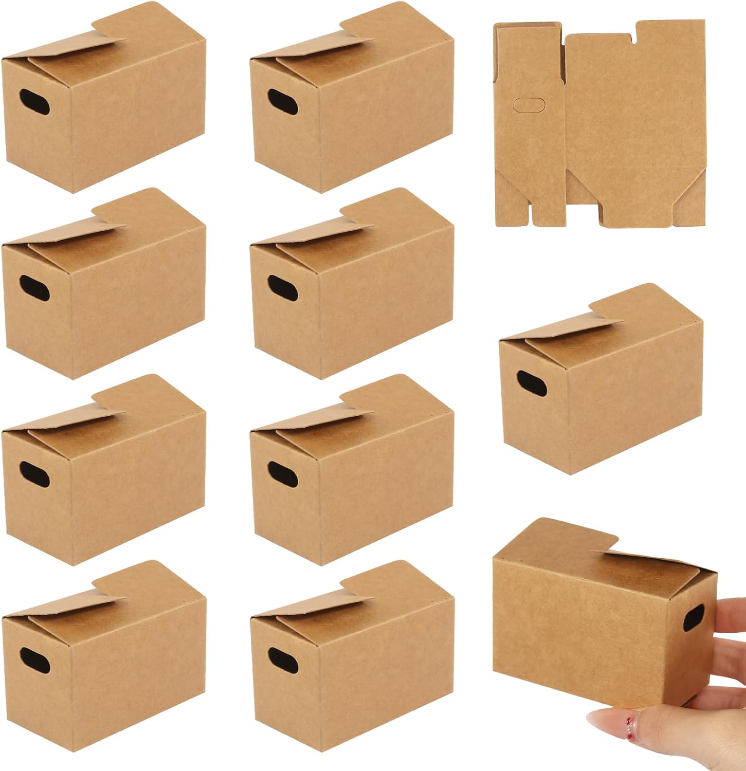 10 Mini-umzugskartons (8 X 4,3 X 5 Cm) – Miniatur-umzugskartons Zum Basteln Und Dekorieren – Tragbare Kartons Für Puppenhäuser Und Gartenzwerge