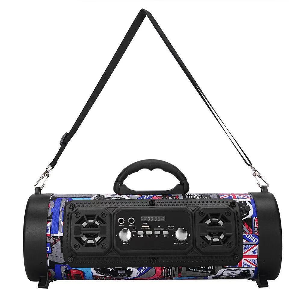 Tragbarer Und Leistungsstarker Kabelloser Bluetooth-lautsprecher Mit Fm-radio, Anruffunktion Und Tf-kartenleser – Rot