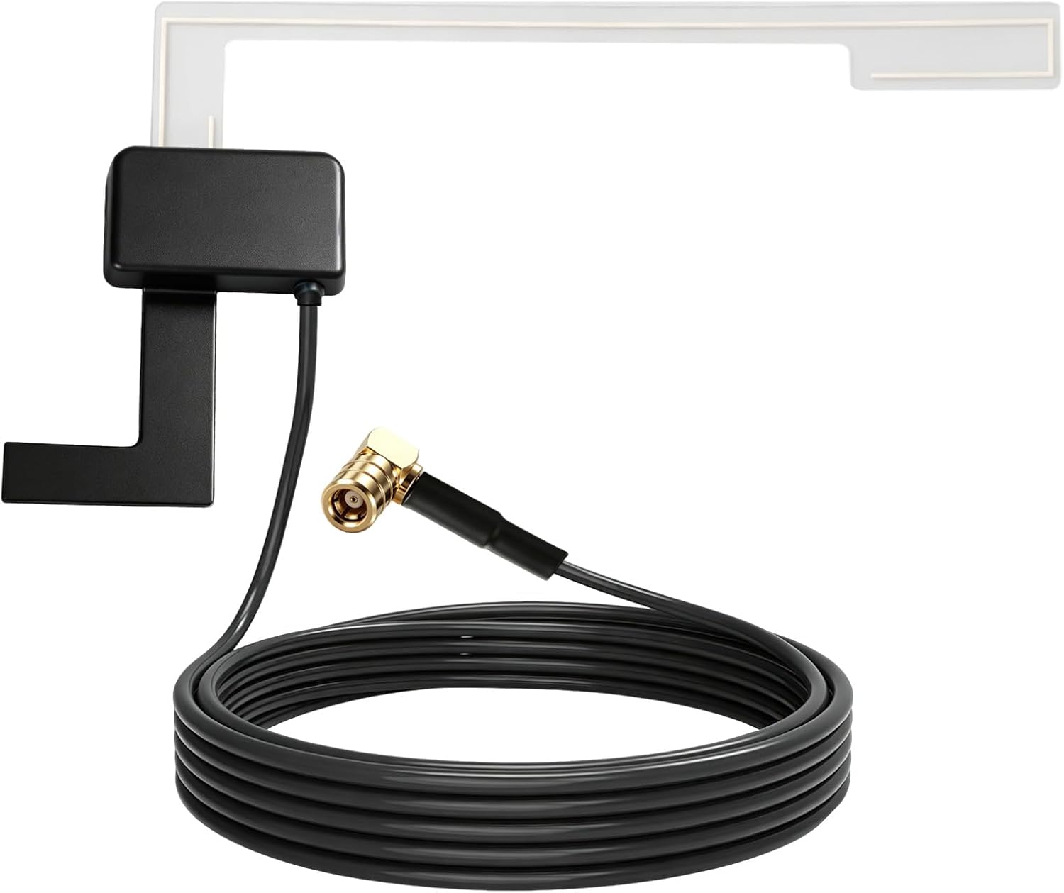 Dab-autoantenne Mit Smb-anschluss, 3,5 M Lange Digitale Autoradio-windschutzscheibenantenne, Dab-autoantenne Mit Koaxialkabel, Dab-autoantennen-smb-adapter Für Alpine, Pioneer, Jvc Und Kenwood