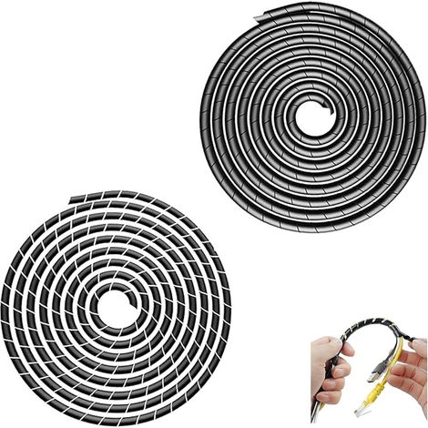 Stück Flexible Spiralkabelschläuche (4 Mm Und 6 Mm), 10 M Kabelmanagement-abdeckung Für Büro, Kabeleinzugsspirale, Für Büro, Fernseher, Pc, Usb, Aux, Kabelschutz Und -organisation