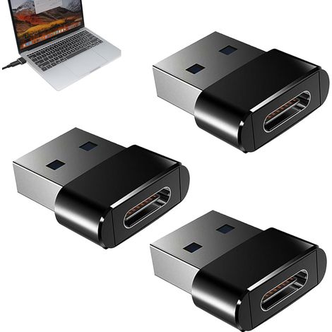 3er-pack Usb-c-auf-typ-c-adapter, Usb-c-adapter, Kompatibel Mit Samsung, Geeignet Für Laptops Und Tablets (schwarz)