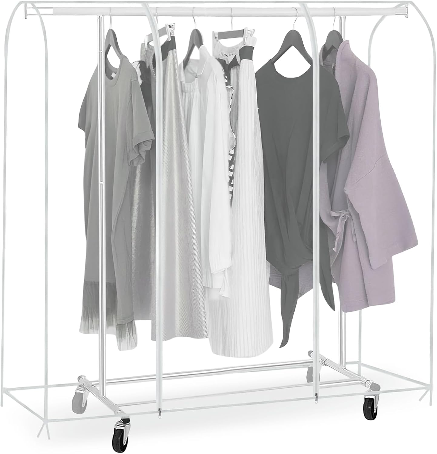 Wasserdichte Schutzhülle Für Kleiderständer: Durchsichtige Kleidersäcke Mit Reißverschluss, Transparente Schutzhülle Für Kleiderständer Mit Reißverschluss (130 X 50 X 150 Cm)