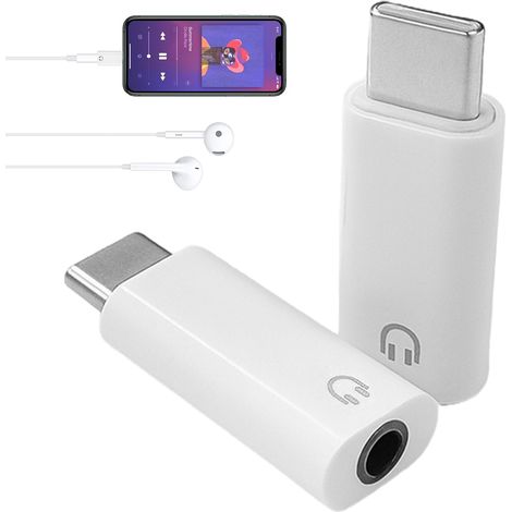 2er-pack Usb-c-3,5-mm-klinkenadapter – Usb-c-adapter Für Kopfhörer – Kompatibel Mit Iphone 16/15 – Kompatibel Mit Galaxy – Kompatibel Mit Huawei – Kompatibel Mit Iphone 1pad (weiß)