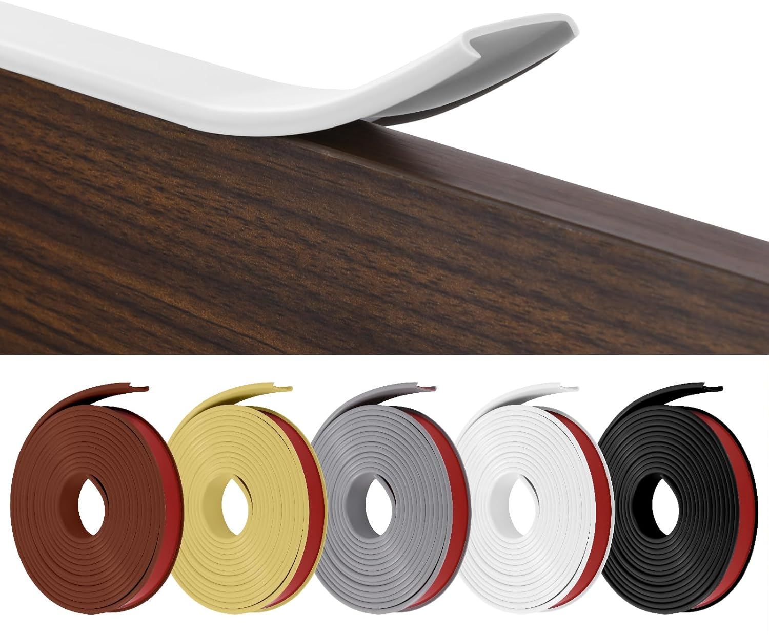 U-förmige Holzleiste 5 M X 18 Mm, Kantenschutz Aus Tpe, Selbstklebende Eckenschützer Für Tische, Möbel Und Autotüren, Weiß