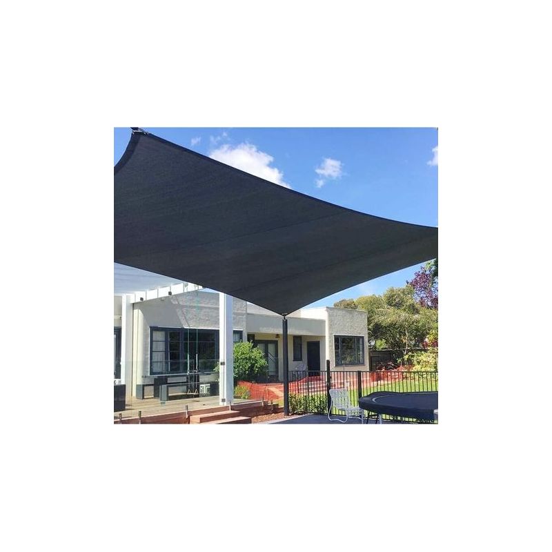 Rechteckiges Sonnensegel (hdpe), 2,5 X 3,5 M, Anthrazit, Uv-schutz, Für Terrasse, Camping, Außenbereich Und Garten
