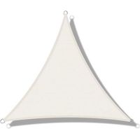 Dreieckiges Sonnensegel (hdpe) 3 X 3 X 3 M, Cremefarben, Uv-schutz, Für Terrasse, Camping, Garten