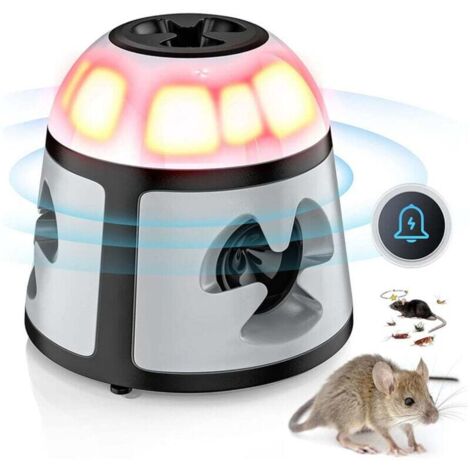 Bunthaus 360° Ultraschall-nagetierabwehrgerät, Nagetierabwehrgerät Mit Taschenlampe, Ultraschall-nagetierabwehrgerät Für Den Innen- Und Außenbereich, Geeignet Für Ratten, Kakerlaken Usw.