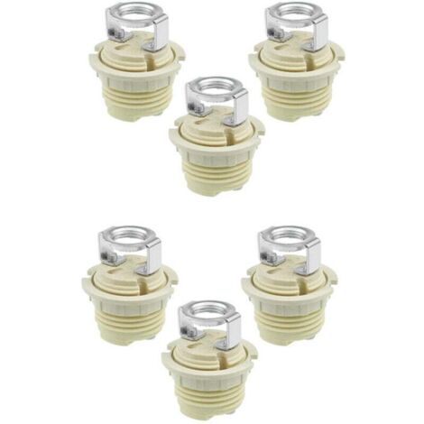 Bunthaus Set Mit 6 Hochwertigen G9-lampenfassungen Aus Keramik Mit Gewinde – Massiver Ring, Kompatibel Mit Halogen-, Led- Und Energiesparlampen