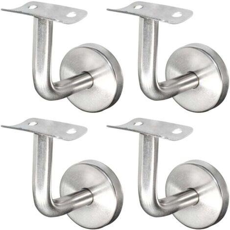 Bunthaus Handlaufhalterung Aus Edelstahl 304 Für Treppengeländer, Wandmontage, Silber, Für Holzgeländer (4 Stück) Npterbl