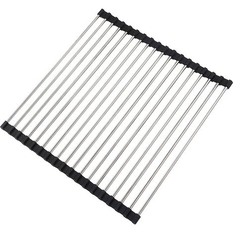 Bunthaus Abtropfgestell Für Die Küche, Faltbares Abtropfgestell, Abtropfgestell Für Die Küche Aus Edelstahl, Abtropfgestell Für Die Arbeitsplatte Für Die Spüle, Abtropfmatte, 43 X 35 Cm – Inhhub