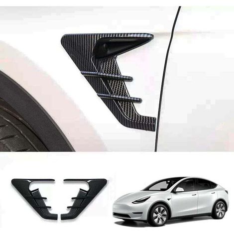 Bunthaus Schutzhülle Für Die Seitenkamera (hw4.0) Für Tesla Model Y 2024, Blinkerabdeckung Für Model Y Mit Hw4.0 (model Y, Glänzendes Carbonfaser-muster)