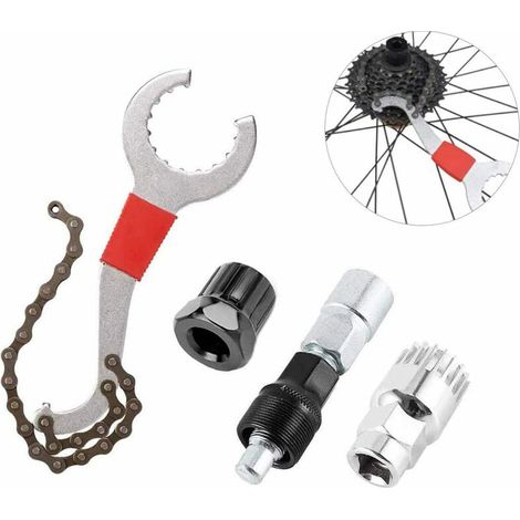 Bunthaus Werkzeugset Zum Ausbau Von Schaltwerken Und Kassetten, Multifunktionales Reparaturset Mit Kettenpeitsche, Kompatibel Mit 5-11-fach-schaltungen Zum Ausbau Von Kurbel, Kette Und Achse