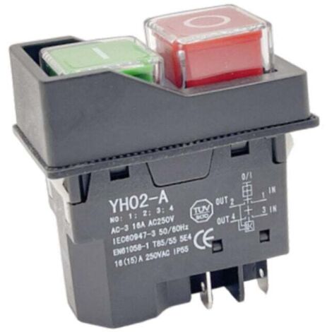 Bunthaus Wasserdichter Magnetschalter, 4-poliger Druckknopf-ein/ausschalter, Start/stopp-schalter, Werkzeugmaschinenzubehör, 250 V, 16 A, Zubehör Für Den Dyson-filterwechsel