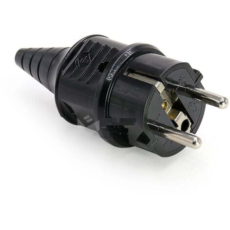 Bunthaus Netzstecker (männlich), 250 V, 16 A, Für 6–16 Mm² Kabel, Schutzart Ip44, Für Innenräume Geeignet, Ersatzstecker, Schwarz, 2 Stück