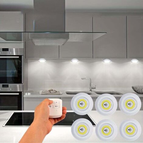 Bunthaus 5-teiliges Kabelloses Nachtlicht-set Mit Fernbedienung – 3-w-superhelle-cob-leds Mit Dimmbarem, Warmweißem Licht Für Schlafzimmer, Kleiderschrank, Küche Und Wohnzimmer