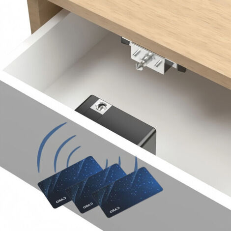 Bunthaus Selbstgebautes, Verstecktes Elektronisches Schrankschloss Für Holzschränke, Schubladen Und Kleiderschränke, Inklusive 3 Karten