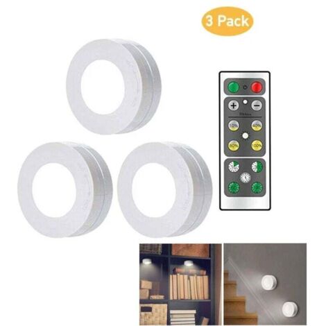 Bunthaus 3er-set Led-nachtlichter/schrankleuchten Mit Fernbedienung, Kabellose Touch-led-schrankleuchten, Touch-schranklampe, Led-nachtlicht Für Schlafzimmer, Kleiderschrank