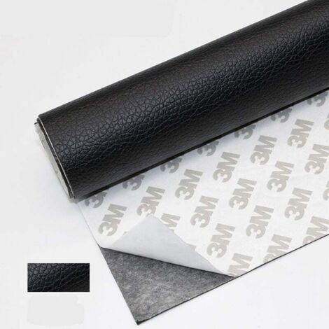 Bunthaus Lederkleberolle 50 X 120 Cm, Kunstlederaufkleber, Lederflicken Zur Reparatur Von Sofas, Autositzen, Handtaschen Und Lederjacken (schwarz)