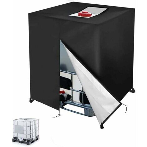 Bunthaus Plane Für 1000-liter-ibc-container, 210d-wassertankdeckel, Uv-beständige Und Staubdichte Ibc-containerabdeckung, Ibc-tank-schutzplane Mit Reißverschluss (120 X 100 X 116 Cm)