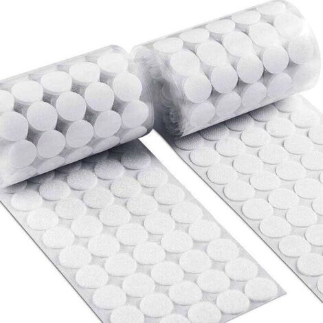 Bunthaus Runde Klettverschlüsse, 450 Paar 15-mm-kreise Mit Selbstklebender Klettrückseite, 900 Runde Klettverschlüsse, Klett-klebepads, Selbstklebende Klebepunkte, Eckpunkte
