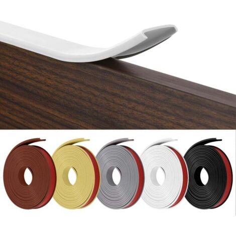 Bunthaus U-förmiges Kantenband, Flexibler Tpe-möbelkantenschutz, Selbstklebendes Kantenprofil Für Etikettierung, Autotüren, Tischkanten, Sperrholz (5 M X 18 Mm, Weiß)