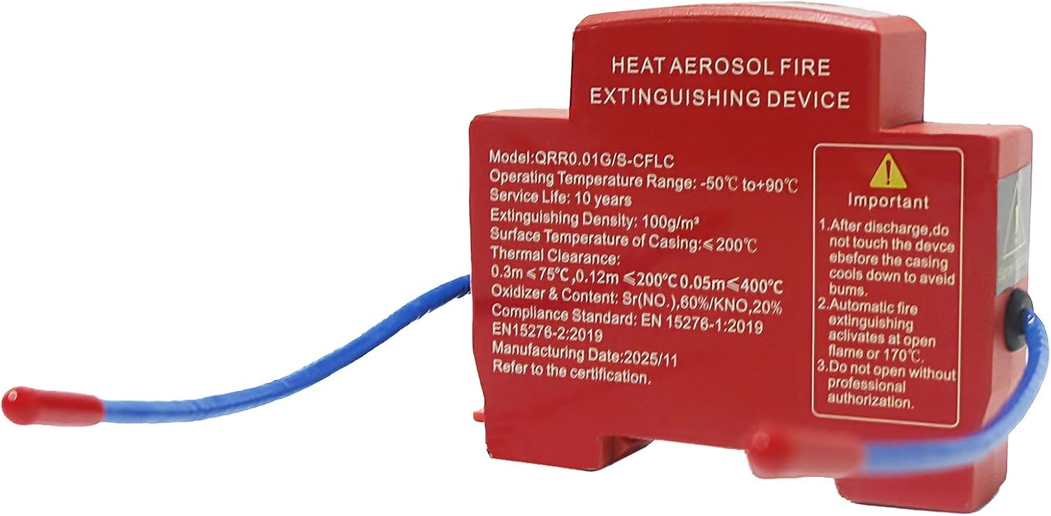Automatisches Aerosol-feuerlöschgerät Für Schalttafeln, Din-schienenmontage, Kompaktes Löschsystem Für Energiespeichersysteme