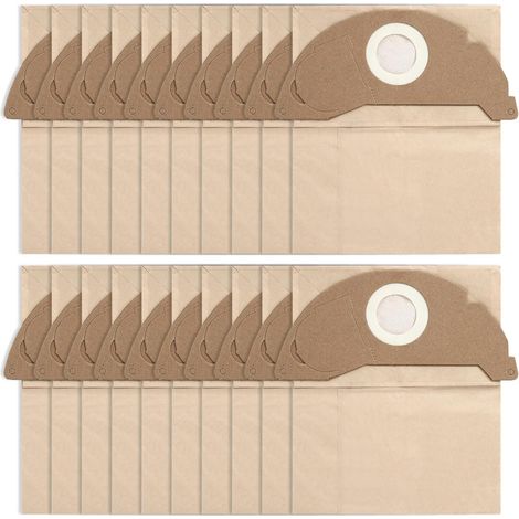 20 Staubsaugerbeutel Für Kärcher Wd2, Mv2, Wd 2.200, Wd2250, A2004, A2054, A2099, Papierfilterbeutel Für Nass- Und Trockensauger 6.904-322.0