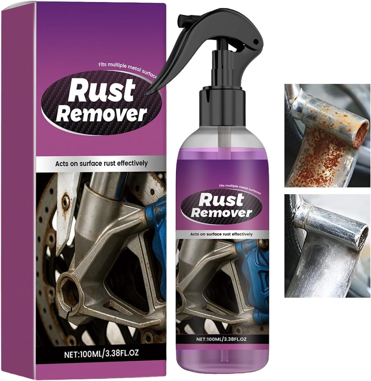 Rostentferner-spray 100 Ml – Rostschutz Für Auto Und Metall – Konverter Für Fahrgestelle, Maschinen Und Möbel – Wartung Und Reparatur