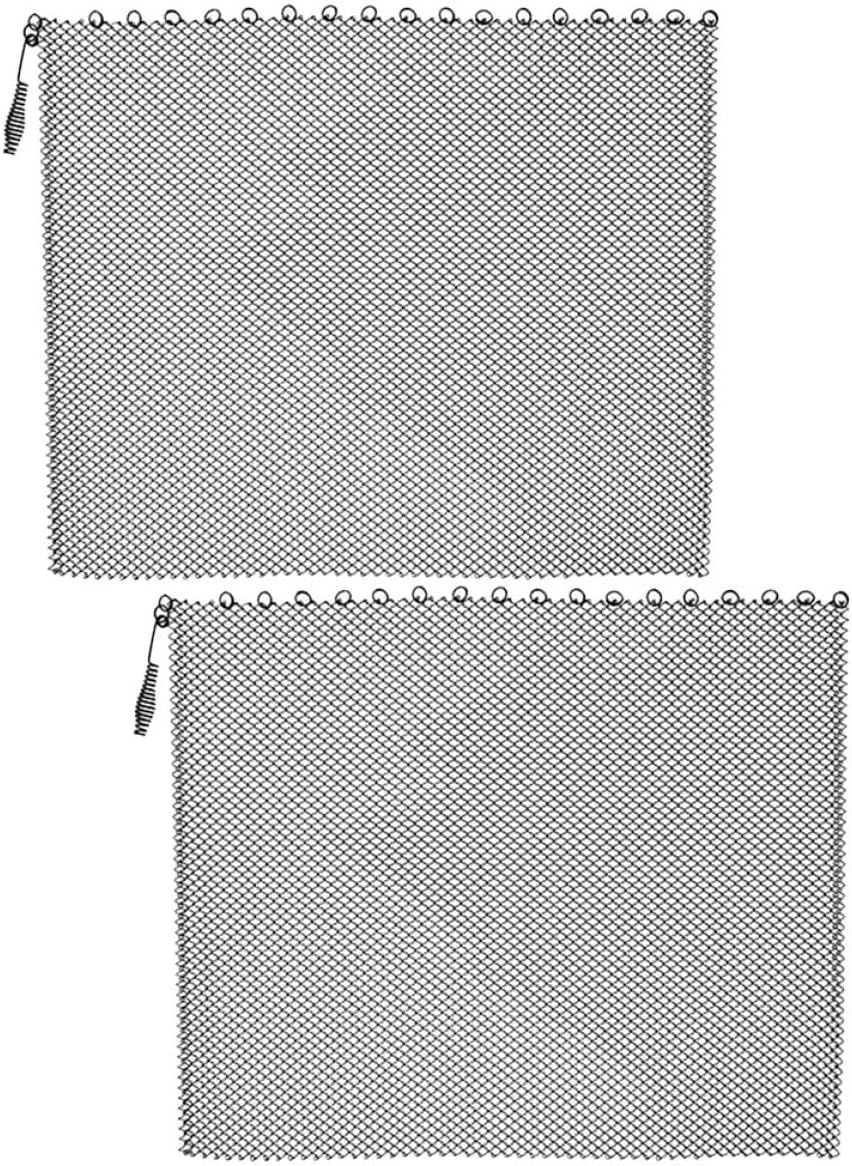 Set Mit 2 Metallgitter-feuerschutzpaneelen, 61 X 483 Cm, Feuerbeständige Kaminschutz-netzvorhänge Für Den Kamin, Vielseitiges Zubehör Für Den Kaminschutz Und