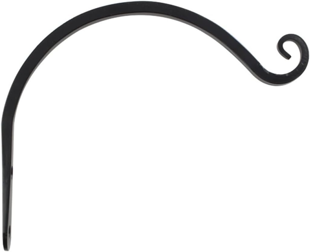 Wandhaken Aus Schwarzem Eisen, 20 Cm, Zum Aufhängen Von Blumenkörben, Stabiler Halter Für Die Gartenarbeit Im Innen- Und Außenbereich, Dekoratives Zubehör Zum Aufhängen Von Blumentöpfen, Kleiderhaken