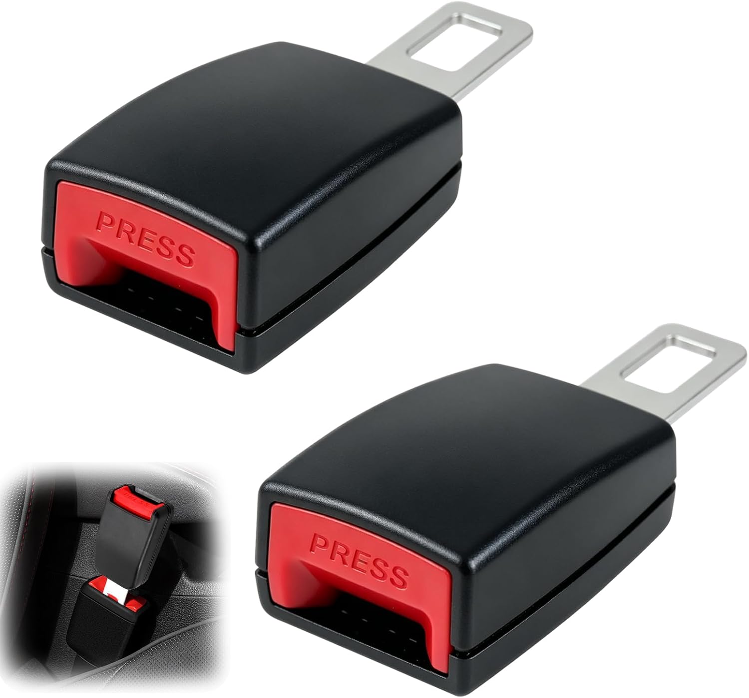 2-teiliges Generisches Universalzubehör, Generisches Verstellbares Autositzzubehör 12 Cm, Schwarz Und Rot, Geeignet Für Die Meisten Automodelle