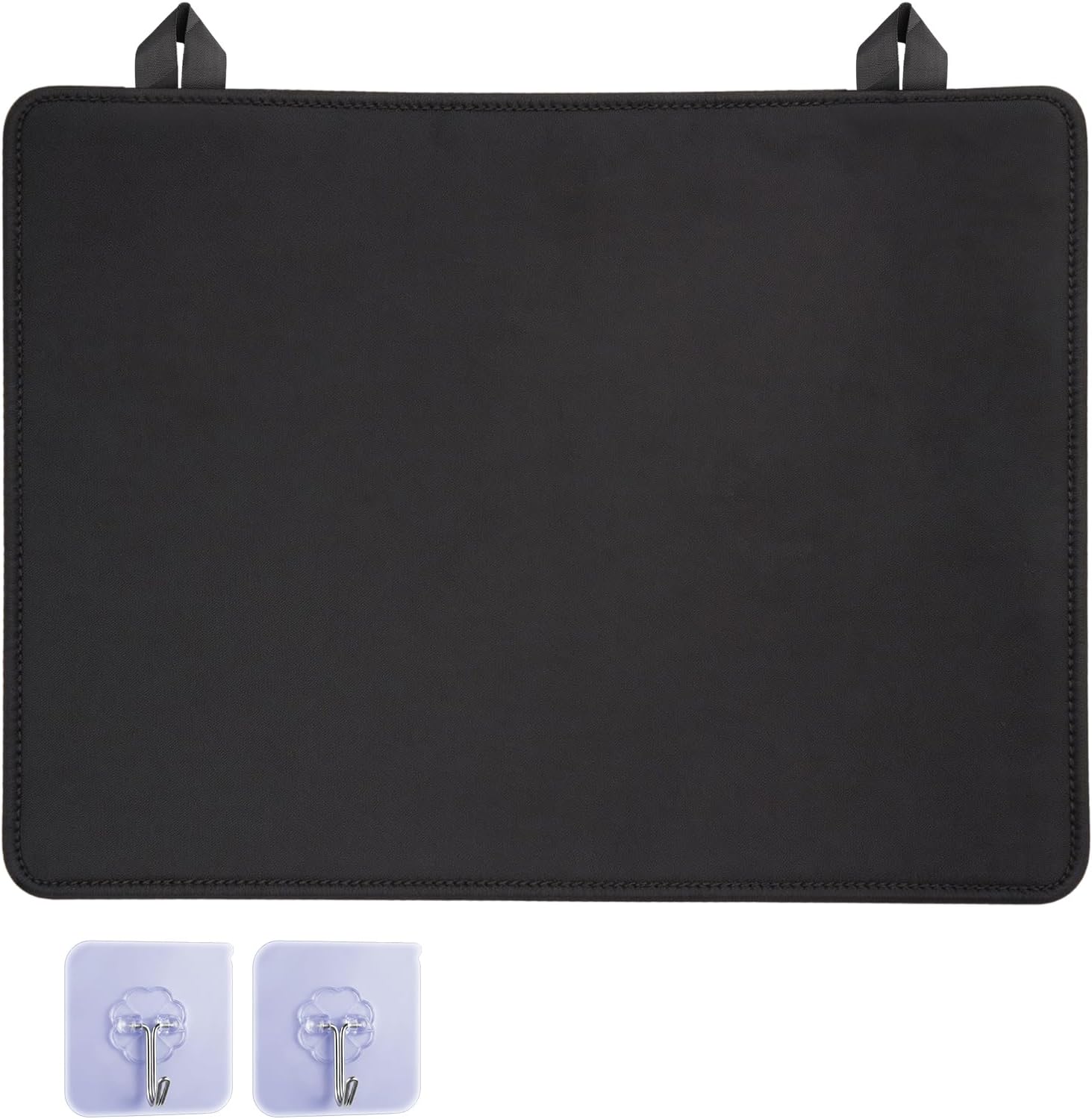 Induktionsherdschutz 61,5 X 53 Cm, Herdschutz, Matte Für Induktionsherde Mit 2 Haken, Schutzmatte Für Induktionsherde, Rutschfest, Spritzwassergeschützt (schwarz)