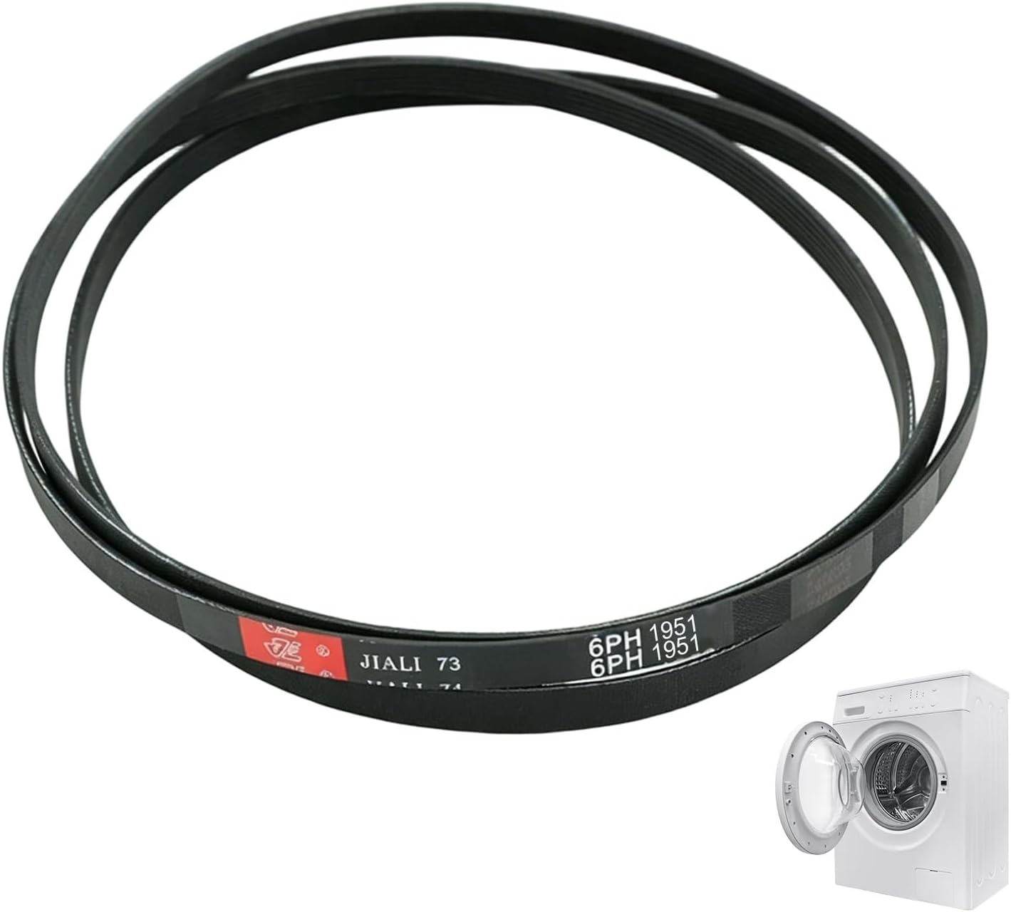 Trocknerriemen 1951h7, Verstärkter Gummi-antriebsriemen, 1951 Mm, Typ H7, Hochfest, Robuster Ersatz Für Haushaltstrocknertrommel, 150612403