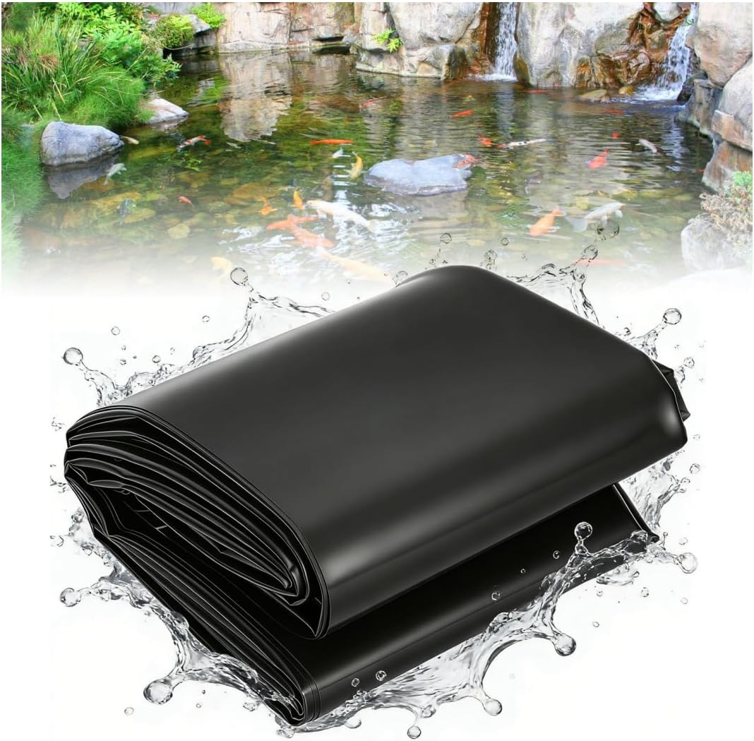 Teichabdeckung - 3 X 3 M - Schwarz - Aus 0,2 Mm Starkem Hdpe - Witterungsbeständig - Für Drinnen Und Draußen - Ideal Für Fischteiche, Springbrunnen Und Wasserspiele