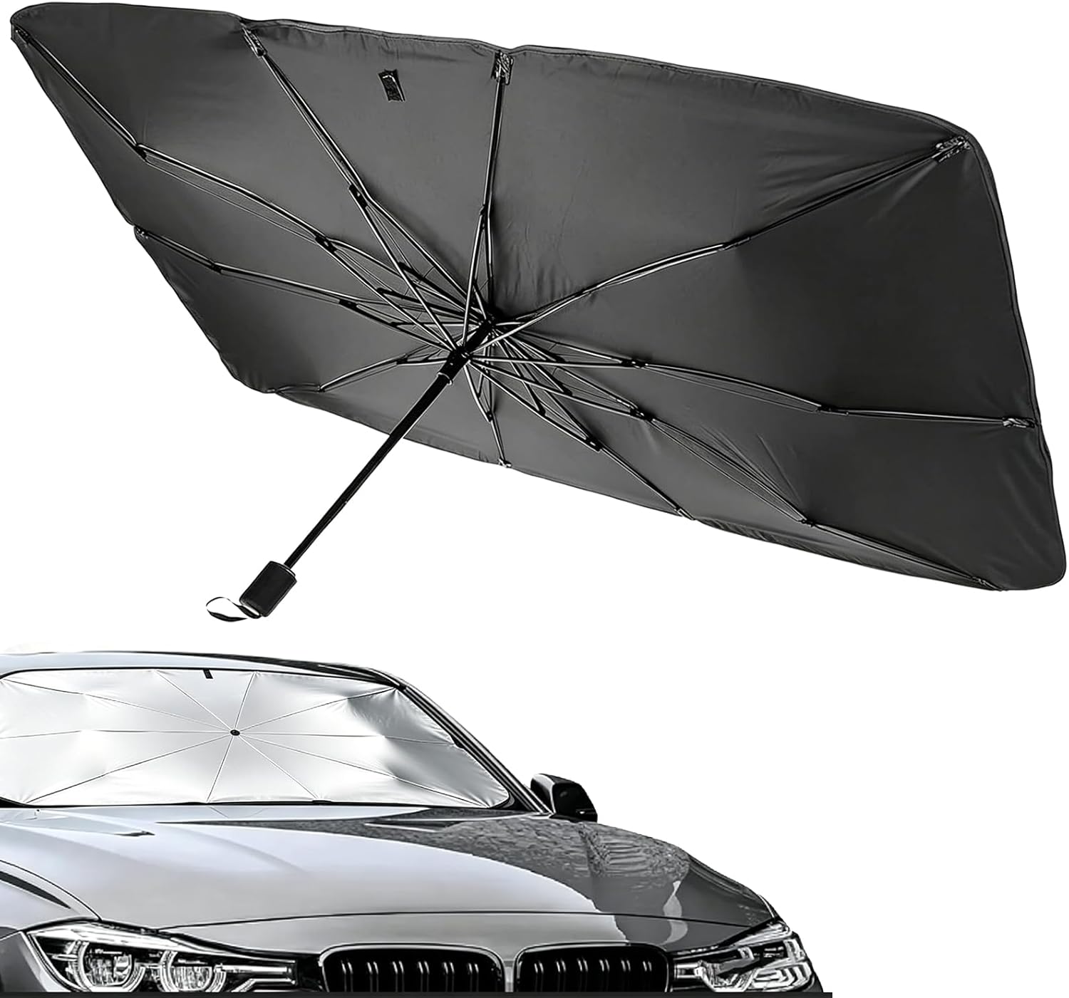 Auto-sonnenschutz Für Die Windschutzscheibe, Faltbarer Auto-sonnenschutz, Anti-uv-thermo-sonnenschutz Für Die Meisten Modelle